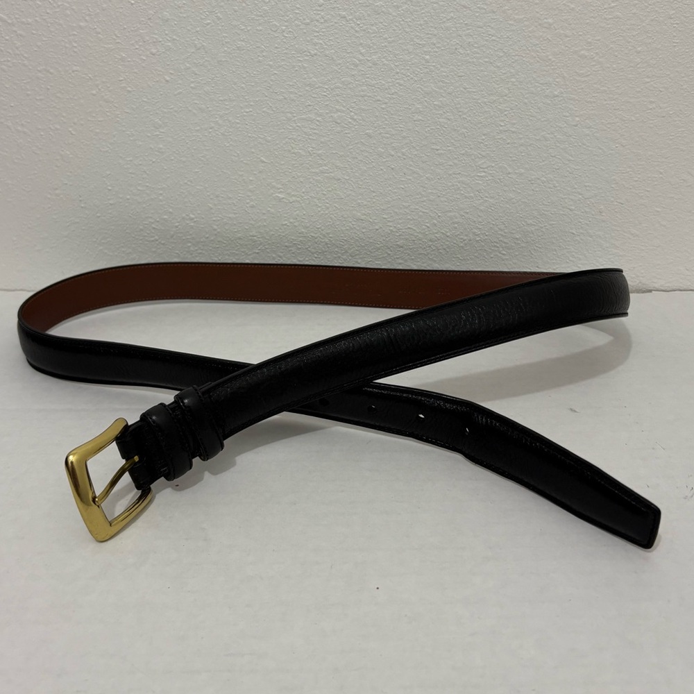 ROUNDTREE AND YORKE  men's Black Lined N Full Grain Cowhide leather belt size 40